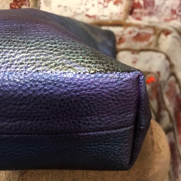 Steve Madden Metallic Rainbow Multi Colored Leather Clutch - Picture 14 of 16